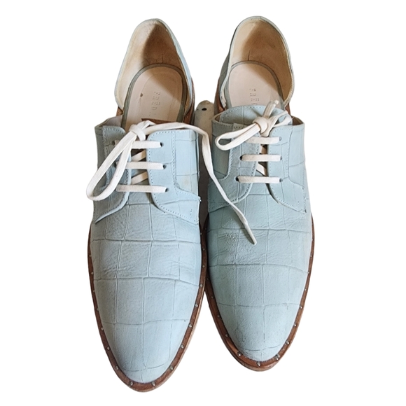Freda Salvador Leather Wit D'Orsay Oxford Lace-Up Rare Color - Picture 4 of 9